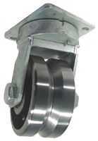 Steel V-Groove caster wheel