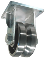 Steel V-Groove caster wheel