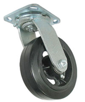 Rubber caster wheel