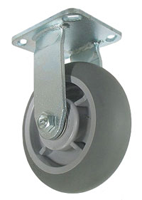 Rubber caster wheel