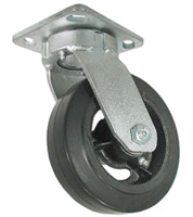 Rubber caster wheel