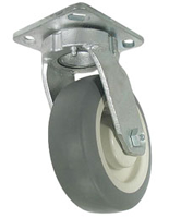 Rubber caster wheel