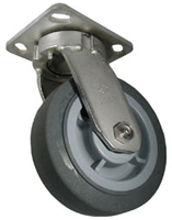 Rubber caster wheel