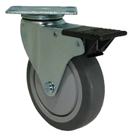 gray rubber caster wheel