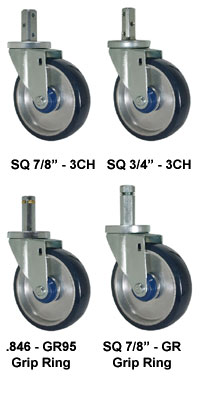 polyurethane on aluminum caster wheel