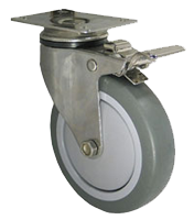 gray rubber caster wheel