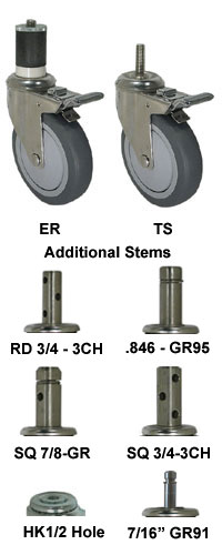 gray rubber caster wheel