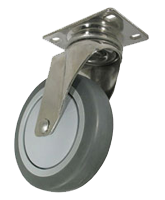 gray rubber caster wheel