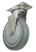 gray rubber caster wheel