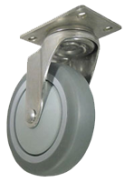 gray rubber caster wheel