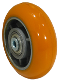 Polyurethan on Aluminum Caster Wheel